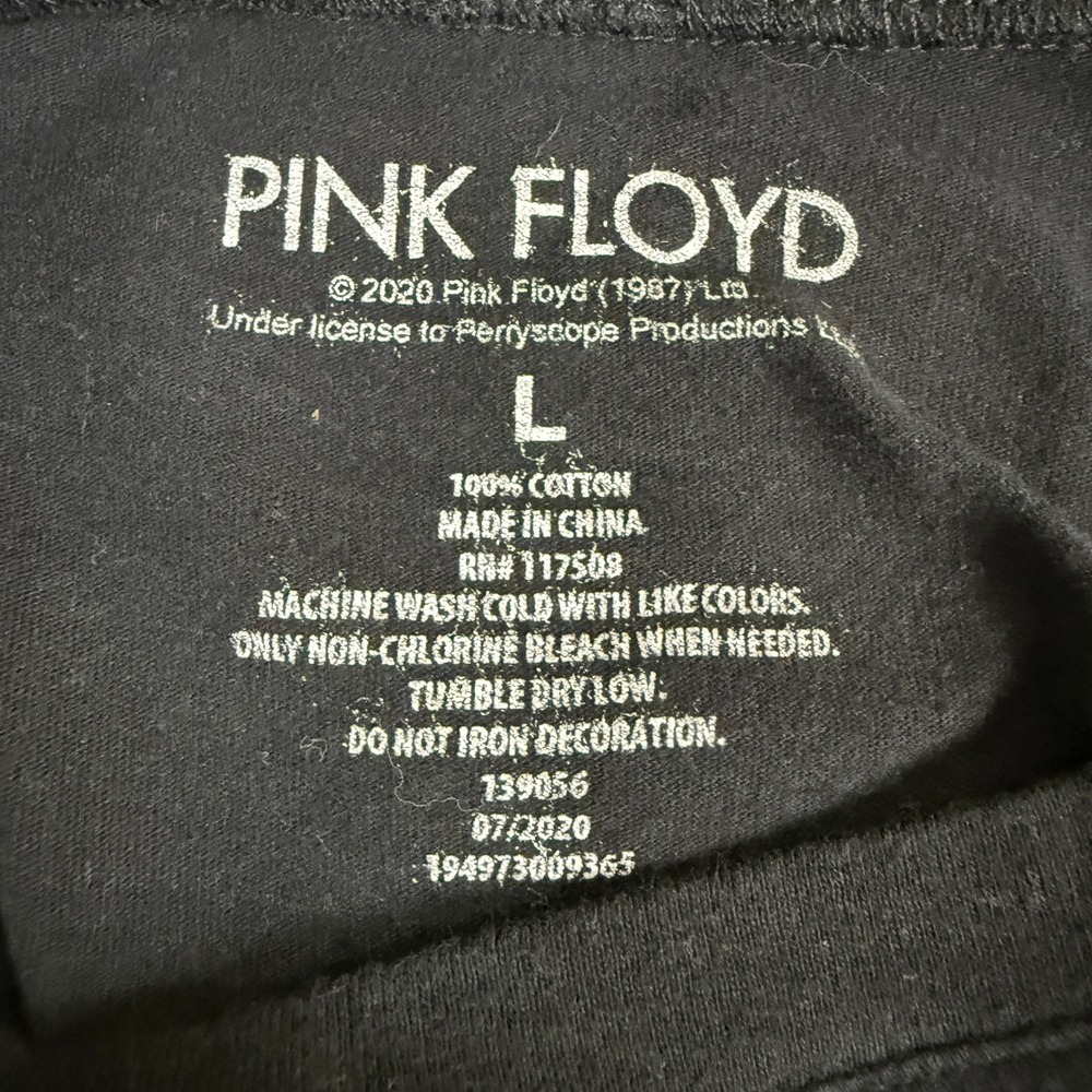 Pink Floyd T-Shirt Women Large Dark Side of the Moon Black Graphic Relaxed Fit - Picture 3 of 8